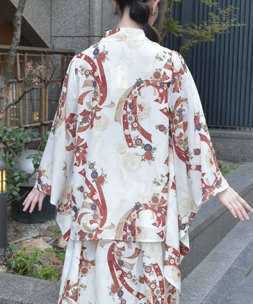 axes femme（アクシーズファム）の「燦爛柄羽織（カーディガン/ボレロ・レディース・キナリ/ブルーグリーン・FREE）」の5枚目の写真