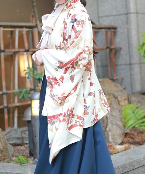 axes femme（アクシーズファム）の「燦爛柄羽織（カーディガン/ボレロ・レディース・キナリ/ブルーグリーン・FREE）」の6枚目の写真