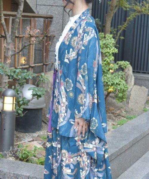 axes femme（アクシーズファム）の「燦爛柄羽織（カーディガン/ボレロ・レディース・キナリ/ブルーグリーン・FREE）」の7枚目の写真