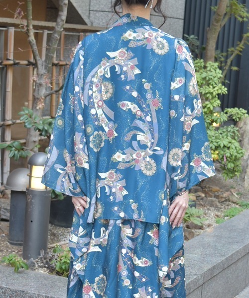 axes femme（アクシーズファム）の「燦爛柄羽織（カーディガン/ボレロ・レディース・キナリ/ブルーグリーン・FREE）」の8枚目の写真