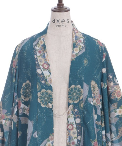 axes femme（アクシーズファム）の「燦爛柄羽織（カーディガン/ボレロ・レディース・キナリ/ブルーグリーン・FREE）」の13枚目の写真