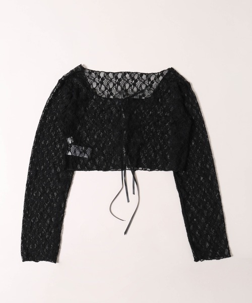 PHILLY（フィリー）の「【PHILLY】フロントリボンレースカーディガン（カーディガン/ボレロ・レディース・ブラック/ホワイト・FREE）」の19枚目の写真