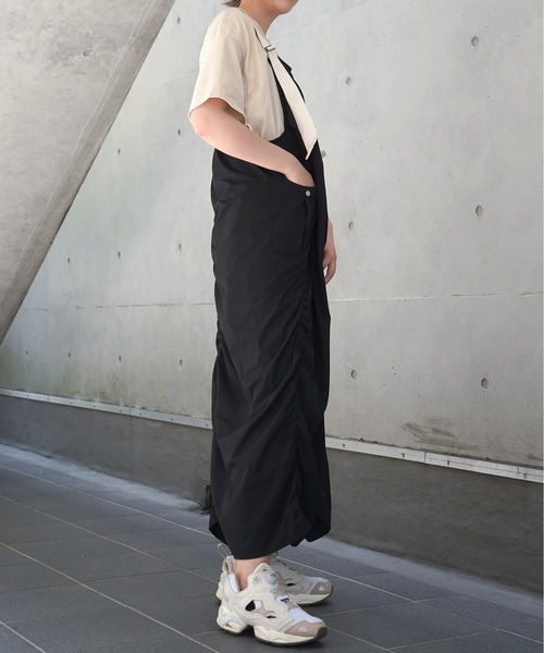 25SS リップストップ オーバーオール ワンピース サロペット