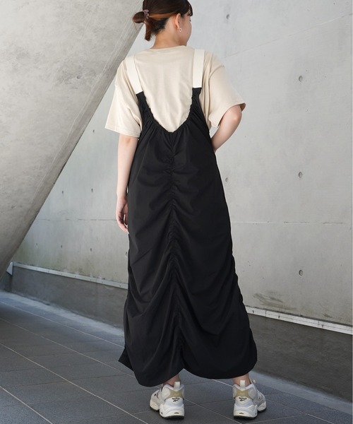 25SS リップストップ オーバーオール ワンピース サロペット