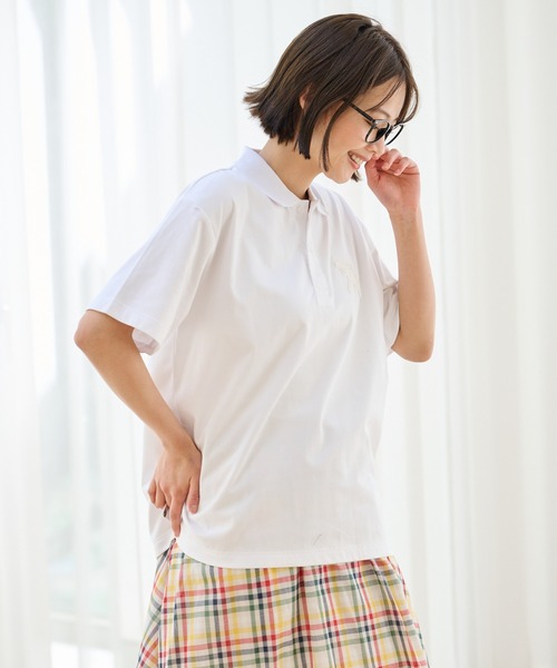 Arnold Palmer（アーノルドパーマー）の「ライトダンボール シェア ビッグアンブレラ ポロシャツ（ポロシャツ・レディース・ブラック/ホワイト/スカイブルー・L/M/S/LL/XS）」の9枚目の写真