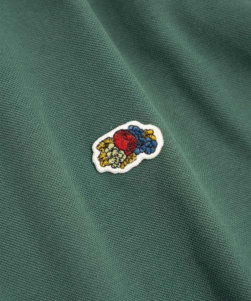 FRUIT OF THE LOOM(フルーツオブザルーム)の「【FRUIT OF THE LOOM】【別注】鹿の子オーバーサイズ ロゴ刺繍 ポロシャツ/半袖/ユニセックス(ポロシャツ・メンズ・ホワイト/モスグリーン/サックスブルー/ブラック・S/M/L/XL)」の6枚目の写真
