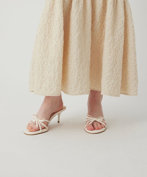 ME COUTURE（ミークチュール）の「スパンコールフルールスカート（スカート・レディース・ブラック/アイボリー・1/0）」の13枚目の写真