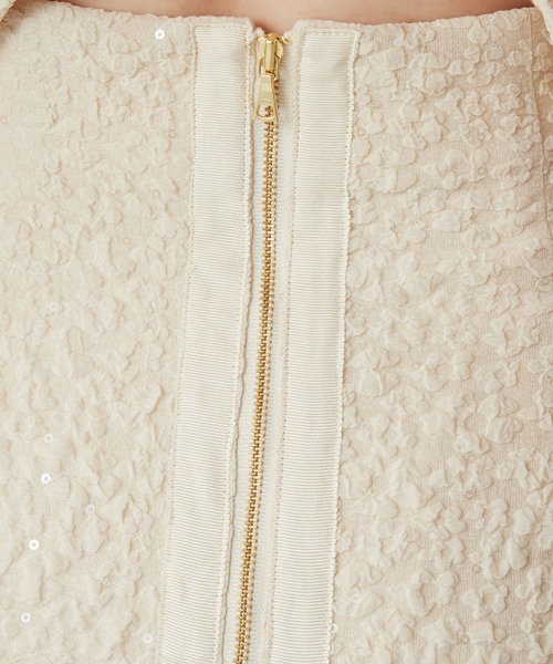 ME COUTURE（ミークチュール）の「スパンコールフルールスカート（スカート・レディース・ブラック/アイボリー・1/0）」の14枚目の写真