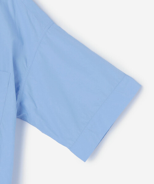 DANTON ダントン コットン 半袖シャツワンピース サックスブルー 美品 DANTON | コットン 半袖シャツワンピース SOLID WOMEN（シャツ