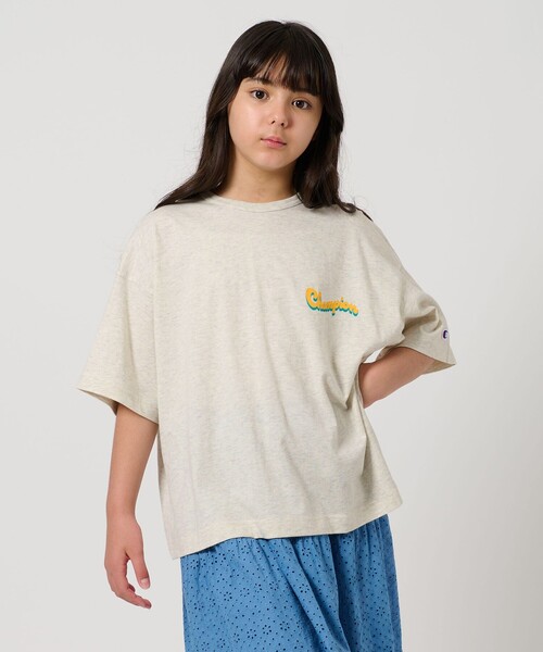 Champion（チャンピオン）の「＜Champion＞ガールズ ショートスリーブ Tシャツ / キッズ  140cm-160cm（Tシャツ/カットソー・キッズ・ブラック/ライトグレー/ライム・140cm/150cm/160cm）」の5枚目の写真