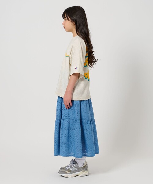 Champion（チャンピオン）の「＜Champion＞ガールズ ショートスリーブ Tシャツ / キッズ  140cm-160cm（Tシャツ/カットソー・キッズ・ブラック/ライトグレー/ライム・140cm/150cm/160cm）」の7枚目の写真