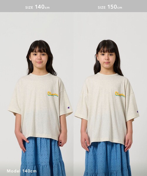 Champion（チャンピオン）の「＜Champion＞ガールズ ショートスリーブ Tシャツ / キッズ  140cm-160cm（Tシャツ/カットソー・キッズ・ブラック/ライトグレー/ライム・140cm/150cm/160cm）」の9枚目の写真