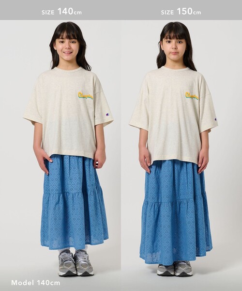 Champion（チャンピオン）の「＜Champion＞ガールズ ショートスリーブ Tシャツ / キッズ  140cm-160cm（Tシャツ/カットソー・キッズ・ブラック/ライトグレー/ライム・140cm/150cm/160cm）」の10枚目の写真