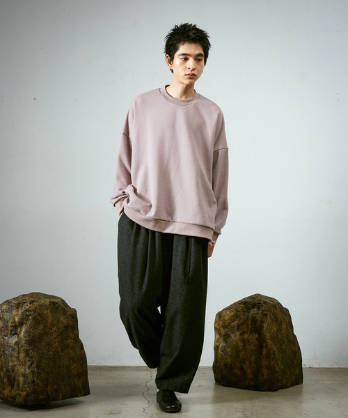 Dulcamara（ドゥルカマラ）の「縮絨ウールタックワイドPT（スラックス・メンズ・グリーン系その他/チャコールグレー/ダークブラウン・0/1）」の4枚目の写真