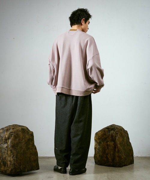 Dulcamara（ドゥルカマラ）の「縮絨ウールタックワイドPT（スラックス・メンズ・グリーン系その他/チャコールグレー/ダークブラウン・0/1）」の6枚目の写真