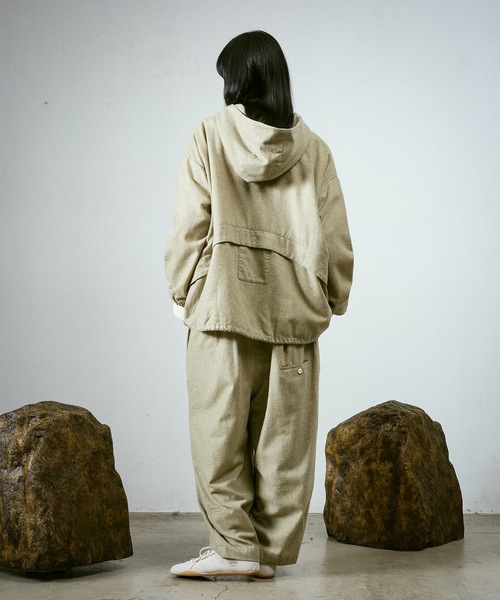 Dulcamara（ドゥルカマラ）の「縮絨ウールタックワイドPT（スラックス・メンズ・グリーン系その他/チャコールグレー/ダークブラウン・0/1）」の13枚目の写真