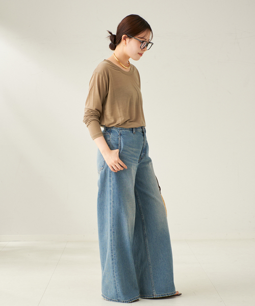 plage(プラージュ)の「R’IAM ルーズロンT(Tシャツ/カットソー・レディース・キャメル/ブラウン/ホワイト・FREE)」の20枚目の写真