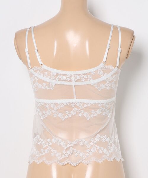 Lace Ladies(レースレディース)の「小花柄 フレンチ レース カップ付き キャミソール(キャミソール・レディース・ホワイト/ブラック/グレー・XL/L/M)」の5枚目の写真
