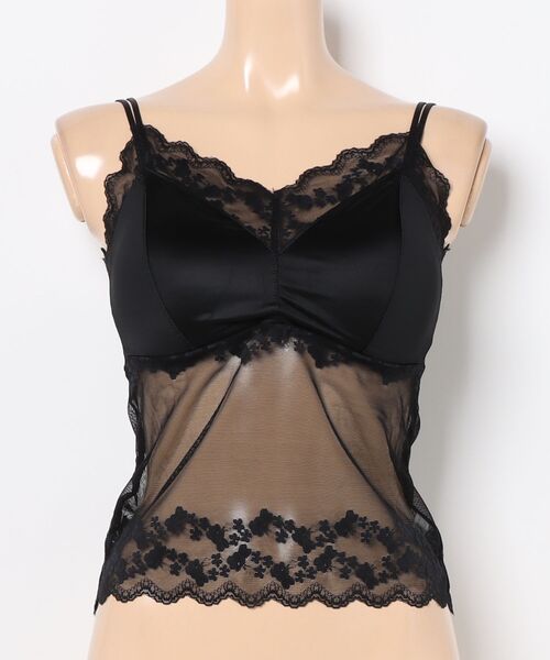 Lace Ladies(レースレディース)の「小花柄 フレンチ レース カップ付き キャミソール(キャミソール・レディース・ホワイト/ブラック/グレー・XL/L/M)」の8枚目の写真