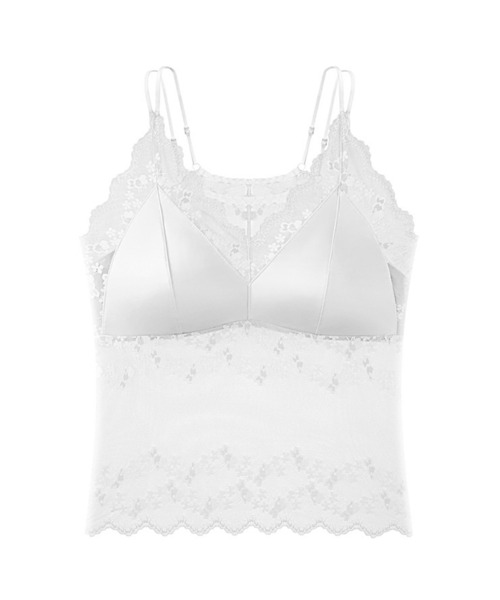 Lace Ladies(レースレディース)の「小花柄 フレンチ レース カップ付き キャミソール(キャミソール・レディース・ホワイト/ブラック/グレー・XL/L/M)」の22枚目の写真
