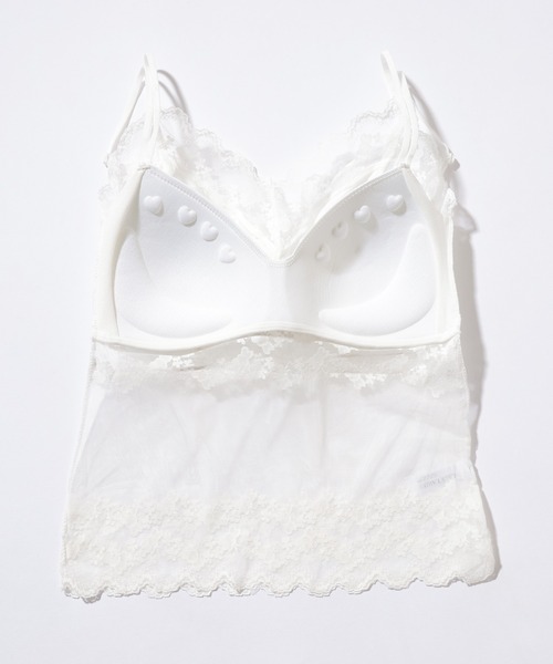 Lace Ladies(レースレディース)の「小花柄 フレンチ レース カップ付き キャミソール(キャミソール・レディース・ホワイト/ブラック/グレー・XL/L/M)」の13枚目の写真