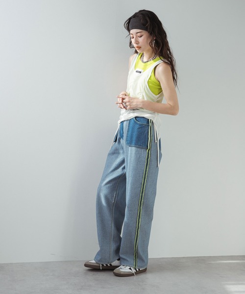 bohmal(ボマール)の「リバースミディアムデニムパンツ(デニムパンツ・レディース・ブルー/グレー・MEDIUM/SMALL/LARGE)」の4枚目の写真