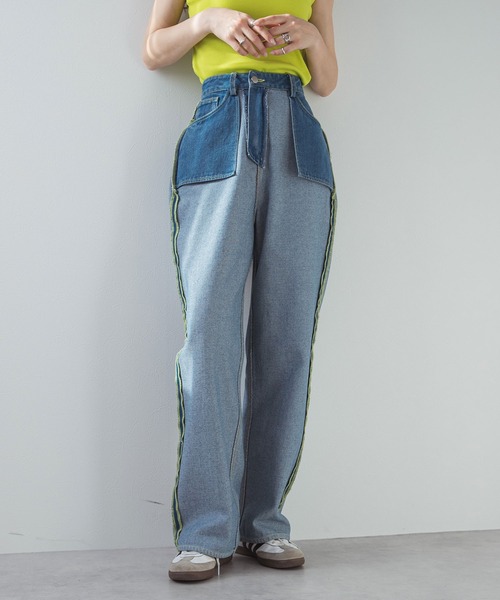 bohmal(ボマール)の「リバースミディアムデニムパンツ(デニムパンツ・レディース・ブルー/グレー・MEDIUM/SMALL/LARGE)」の5枚目の写真