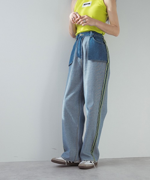 bohmal(ボマール)の「リバースミディアムデニムパンツ(デニムパンツ・レディース・ブルー/グレー・MEDIUM/SMALL/LARGE)」の6枚目の写真