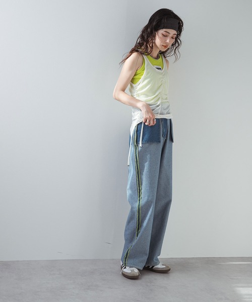bohmal(ボマール)の「リバースミディアムデニムパンツ(デニムパンツ・レディース・ブルー/グレー・MEDIUM/SMALL/LARGE)」の7枚目の写真
