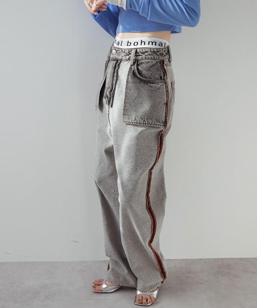 bohmal(ボマール)の「リバースミディアムデニムパンツ(デニムパンツ・レディース・ブルー/グレー・MEDIUM/SMALL/LARGE)」の14枚目の写真