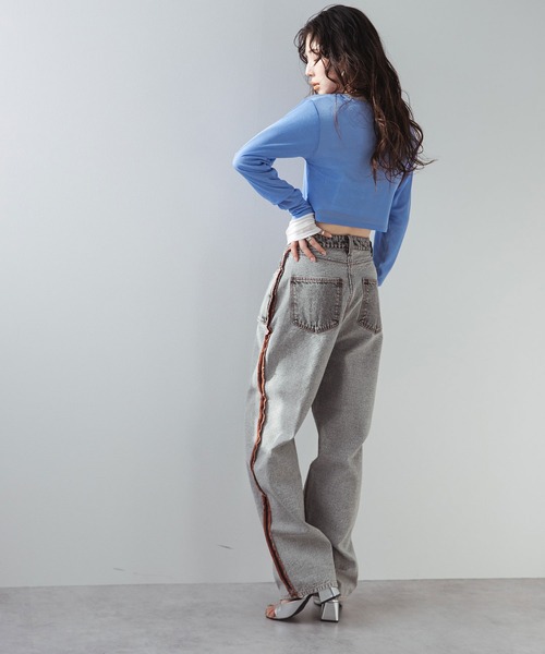 bohmal(ボマール)の「リバースミディアムデニムパンツ(デニムパンツ・レディース・ブルー/グレー・MEDIUM/SMALL/LARGE)」の16枚目の写真