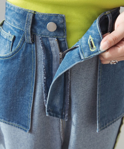 bohmal(ボマール)の「リバースミディアムデニムパンツ(デニムパンツ・レディース・ブルー/グレー・MEDIUM/SMALL/LARGE)」の22枚目の写真
