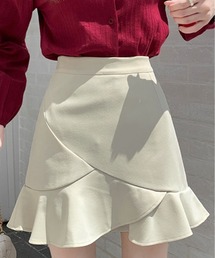 ラッフル アシメ ミニスカート