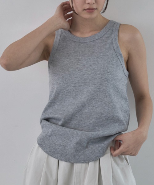 feepur(フェピュール)の「シンプルリブタンク(タンクトップ・レディース・オフホワイト/グレー/クリーム/ブラック/ブラウン・MEDIUM)」の3枚目の写真