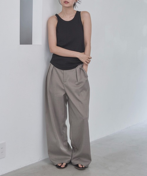 feepur(フェピュール)の「シンプルリブタンク(タンクトップ・レディース・オフホワイト/グレー/クリーム/ブラック/ブラウン・MEDIUM)」の18枚目の写真