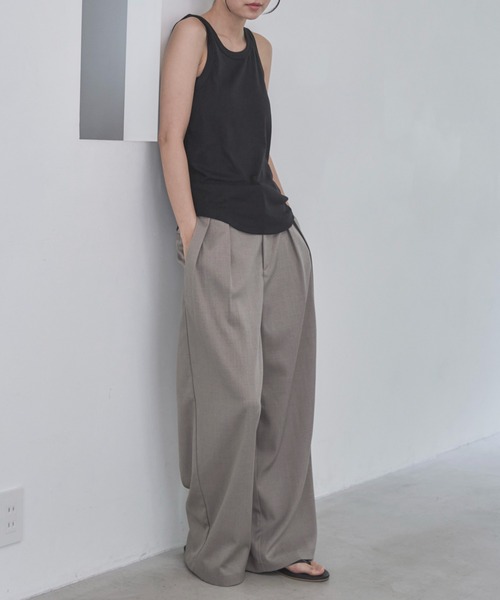 feepur(フェピュール)の「シンプルリブタンク(タンクトップ・レディース・オフホワイト/グレー/クリーム/ブラック/ブラウン・MEDIUM)」の19枚目の写真