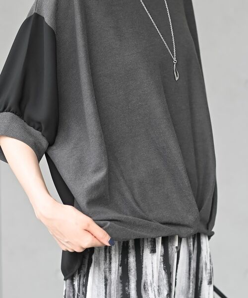 rps（アールピーエス）の「ネックレス付き異素材切替裾タックプルオーバー（その他トップス・レディース・ブルー/ブラック/グレー/チャコールグレー・フリー）」の12枚目の写真