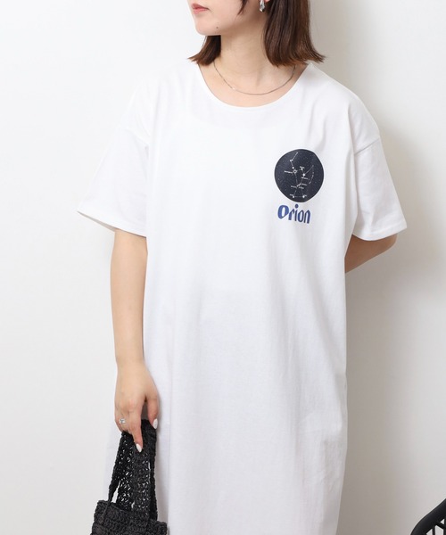 FUNALIVE(ファンアライブ)の「オリオン ビール Tシャツワンピース(ワンピース・レディース・ブラック/オフホワイト/ブルー・M-L)」の2枚目の写真