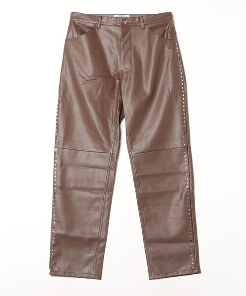 ROYAL FLASH（ロイヤルフラッシュ）の「Bloomyard/ブルームヤード/Fake Leather Side Studs Pants（その他パンツ・メンズ・ブラウン/ブラック・L/M/XL）」の2枚目の写真