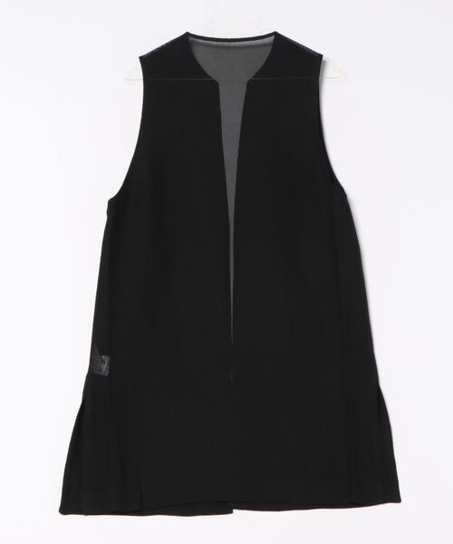 PICCIN PERLA(ピッチンペルラ)の「ポケットパールメッシュロングジレ(ベスト・レディース・ブラック・M)」の16枚目の写真
