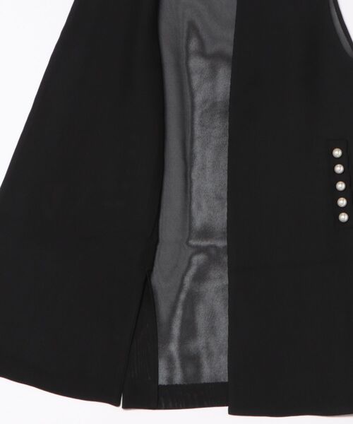 PICCIN PERLA(ピッチンペルラ)の「ポケットパールメッシュロングジレ(ベスト・レディース・ブラック・M)」の17枚目の写真