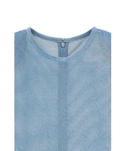 SHEER VELOUR POWER SHOULDER TOPS（Tシャツ/カットソー