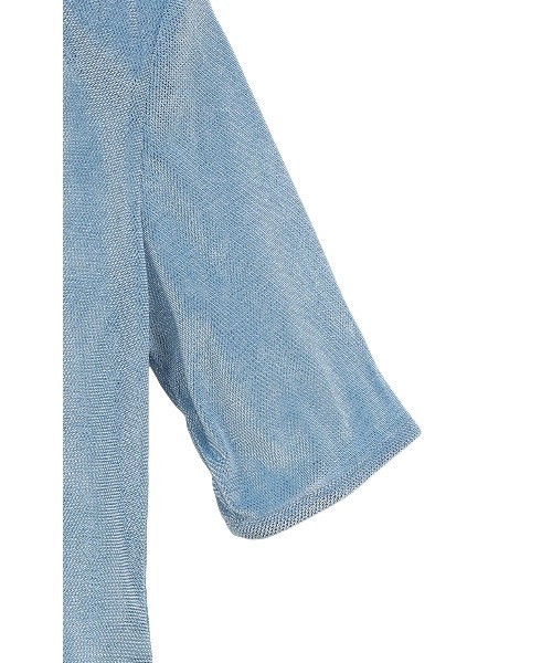 SHEER VELOUR POWER SHOULDER TOPS（Tシャツ/カットソー