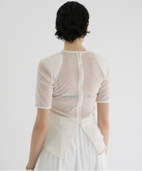 【正規品】SHEER VELOUR POWER SHOULDER TOPS SHEER VELOUR POWER SHOULDER TOPS（Tシャツ/カットソー