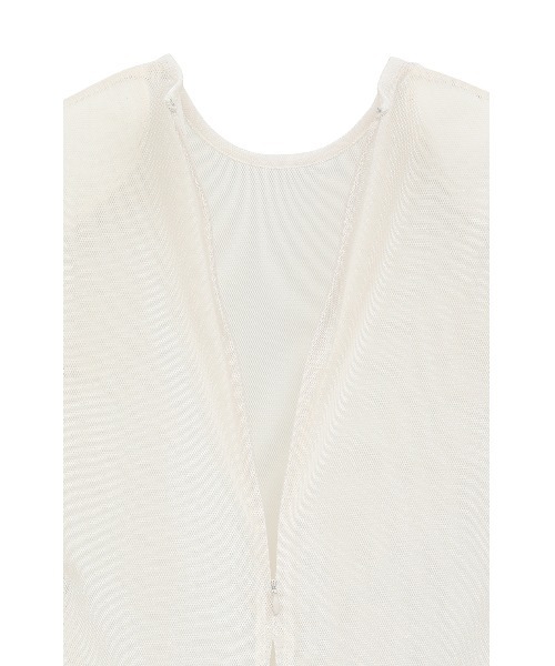 SHEER VELOUR POWER SHOULDER TOPS（Tシャツ/カットソー