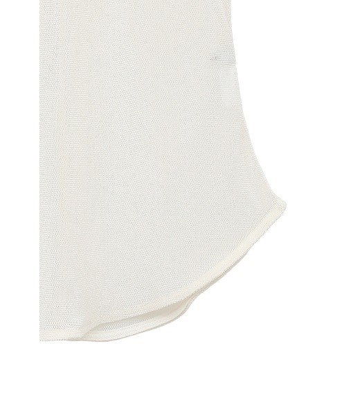 SHEER VELOUR POWER SHOULDER TOPS（Tシャツ/カットソー）｜CLANE