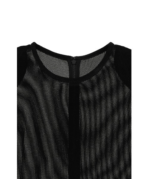 クラネ　SHEER VELOUR POWER SHOULDER TOPS SHEER VELOUR POWER SHOULDER TOPS（Tシャツ/カットソー