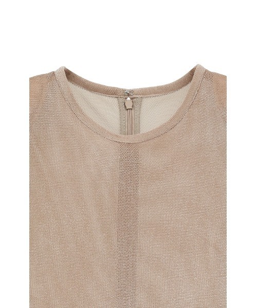SHEER VELOUR POWER SHOULDER TOPS（Tシャツ/カットソー）｜CLANE