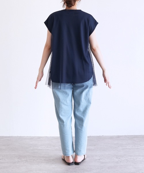 reca（レカ）の「チュールレイヤード重ねチュニック（チュニック・レディース・トップグレー/ベージュ/ブラック/ネイビー/オフホワイト・M-L）」の22枚目の写真