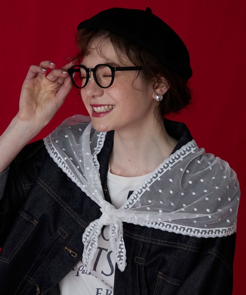 BONLECILL Marche（ボンルシールマルシェ）の「【BONLECILL Marche】アソートレースマルチウェイバブーシュカ／スカーフ（バンダナ/スカーフ・レディース・ホワイト系1/ホワイト系2/ホワイト・FREE）」の2枚目の写真